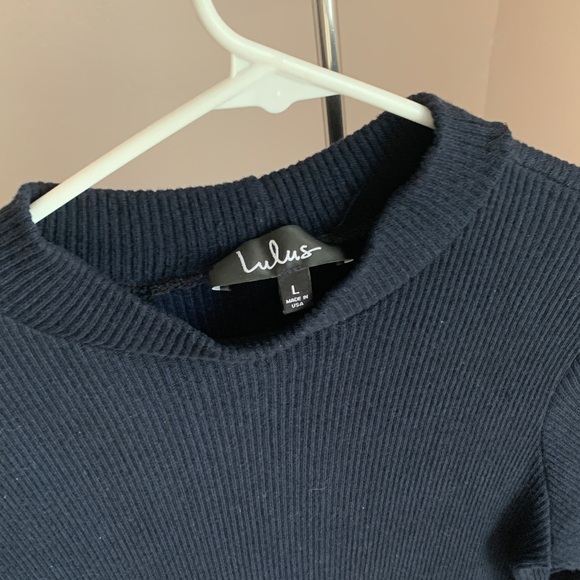 Lulu's Elegant Black Long Sleeve Dress - Picture 2 of 4